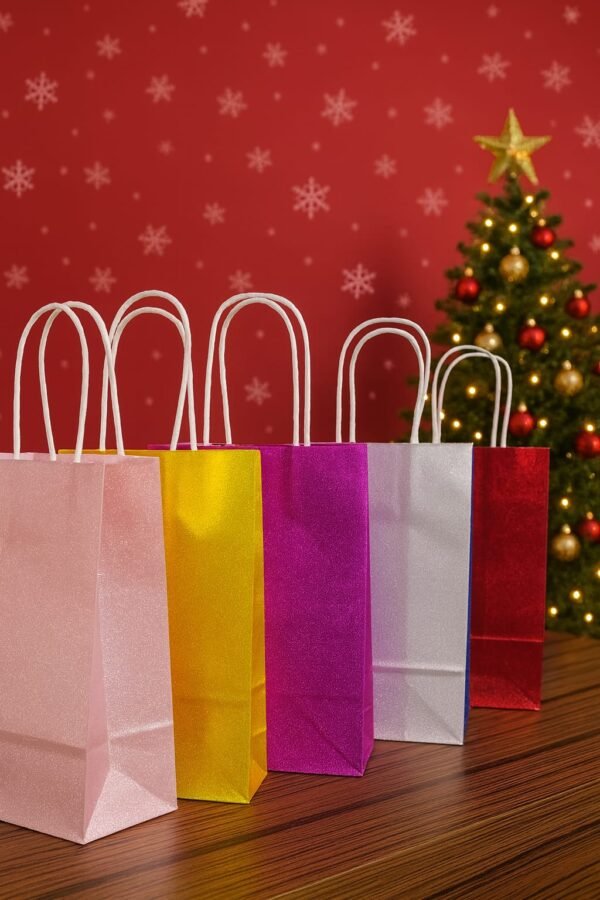 GlitterGlow Kraft Bags