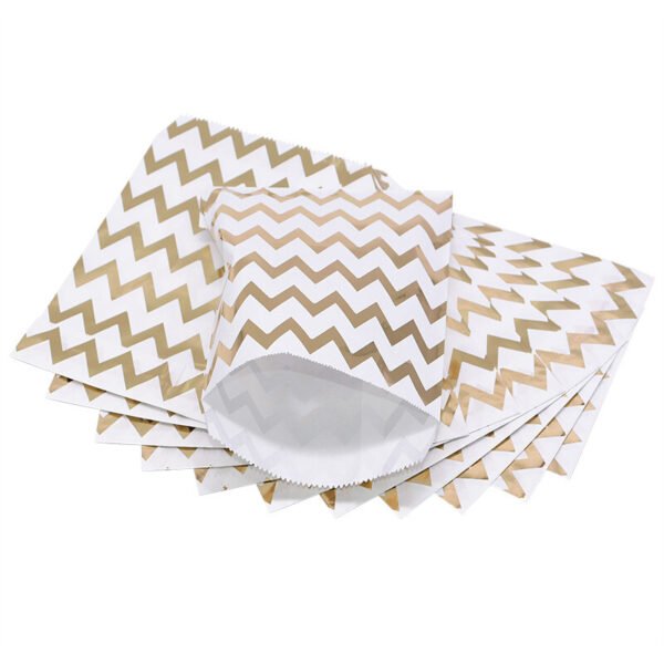 Gold Chevron Treat Bags