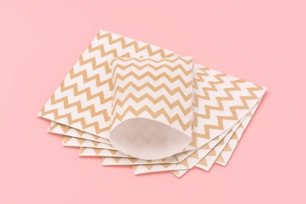 Gold Chevron Treat Bags